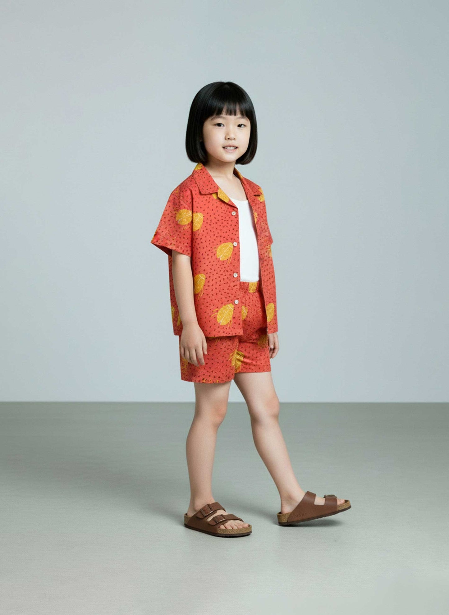 Short Scarabées Rouge Ocre