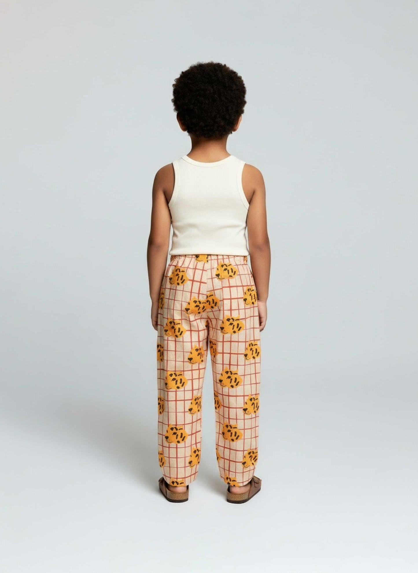 Pantalon Panthères Rose Beige & Orange