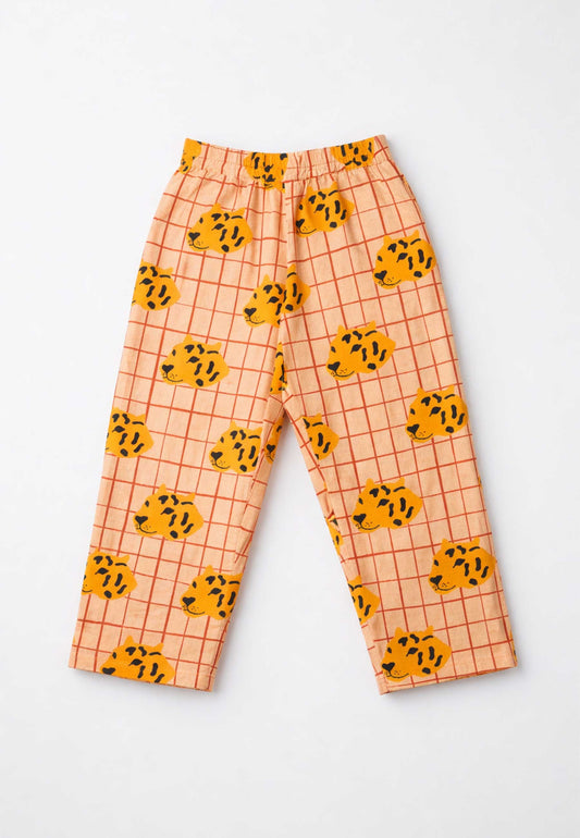 Pantalon Panthères Rose Beige & Orange