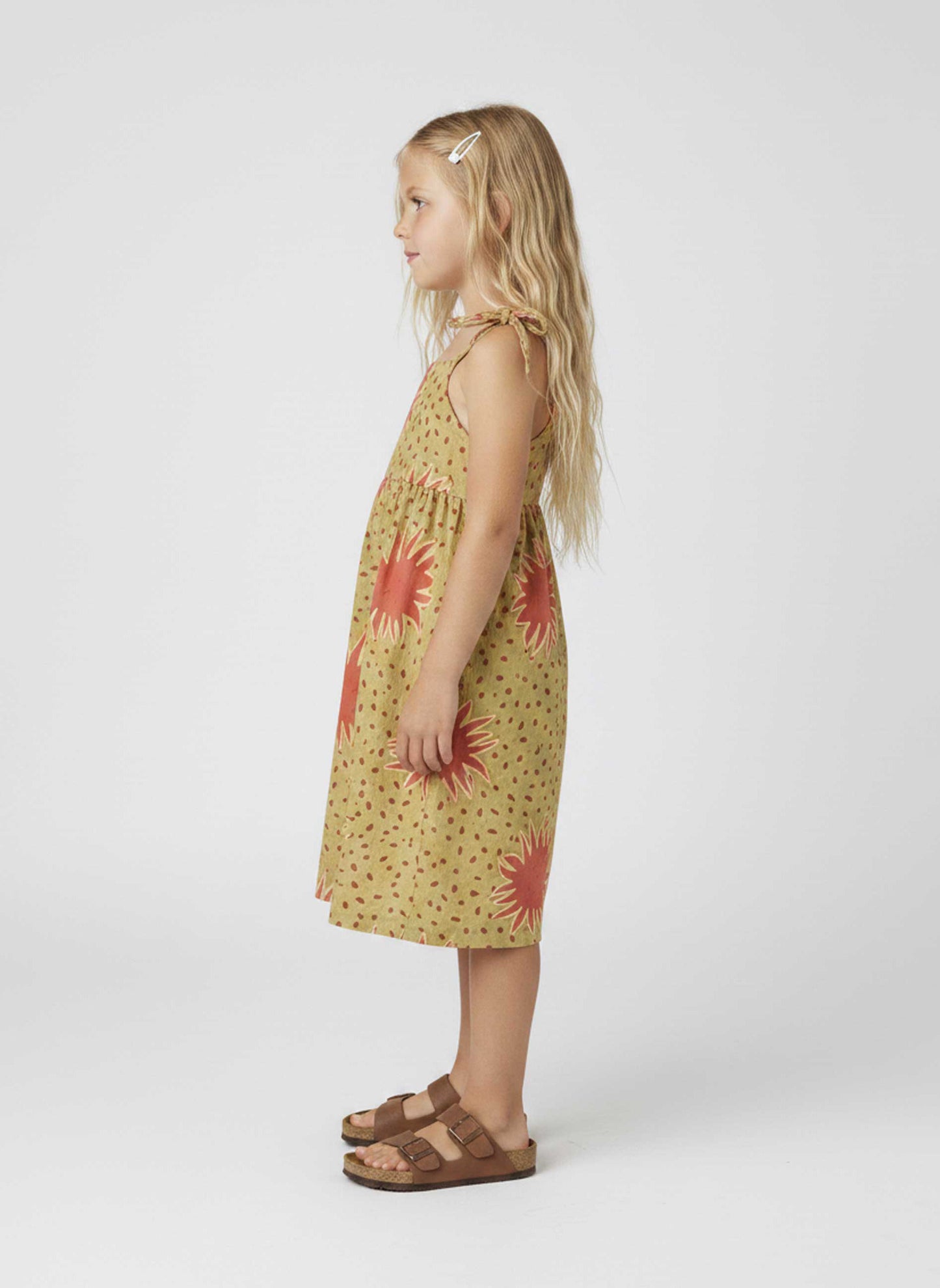 Robe Soleils Kaki Clair & Vieux Rose