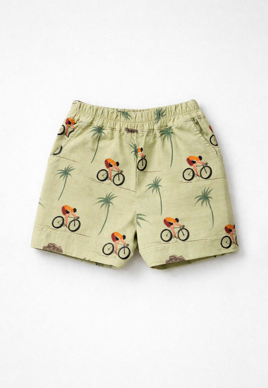 Short Cycliste Kaki Clair