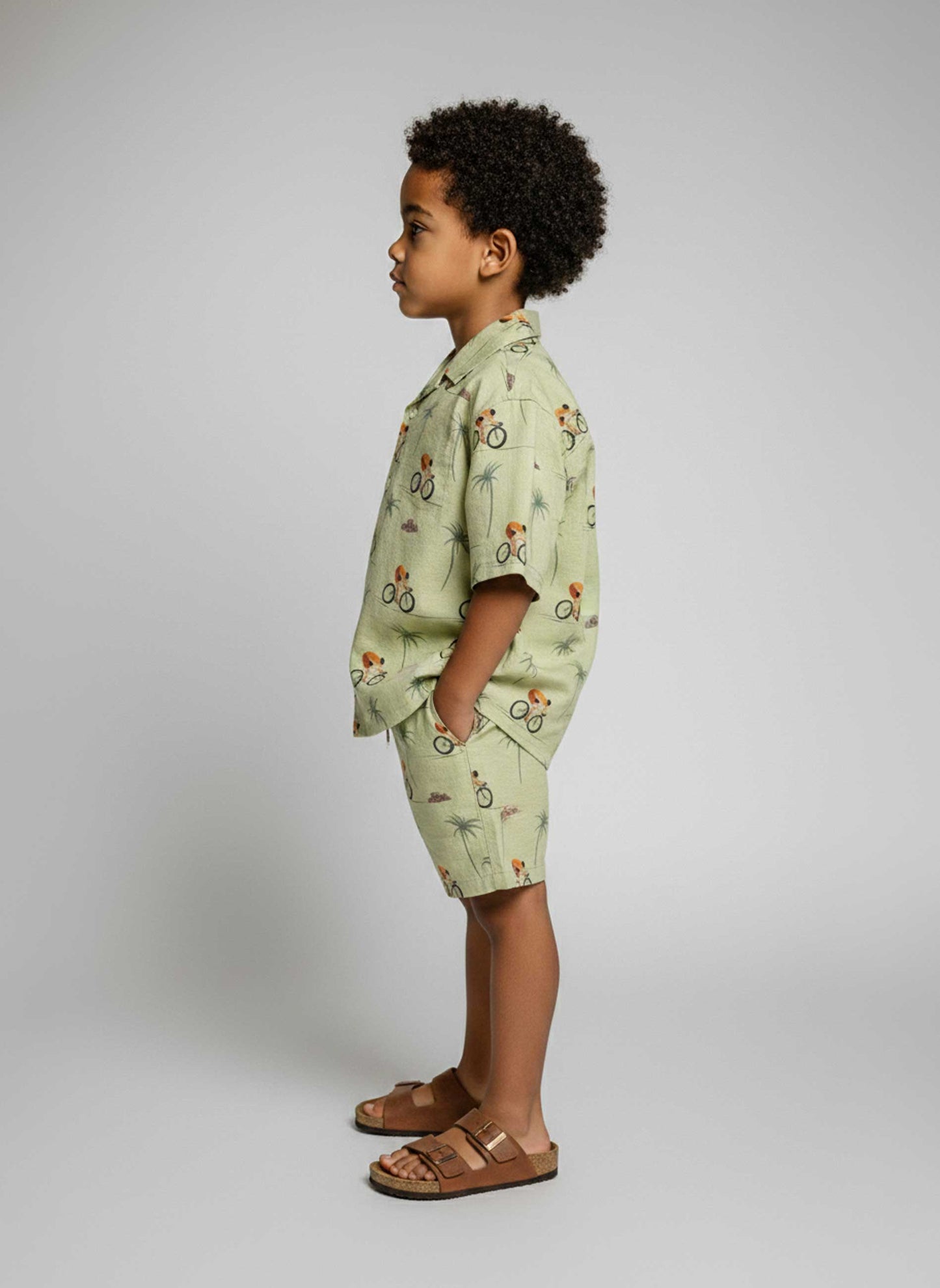 Chemise Cyclistes Kaki Clair