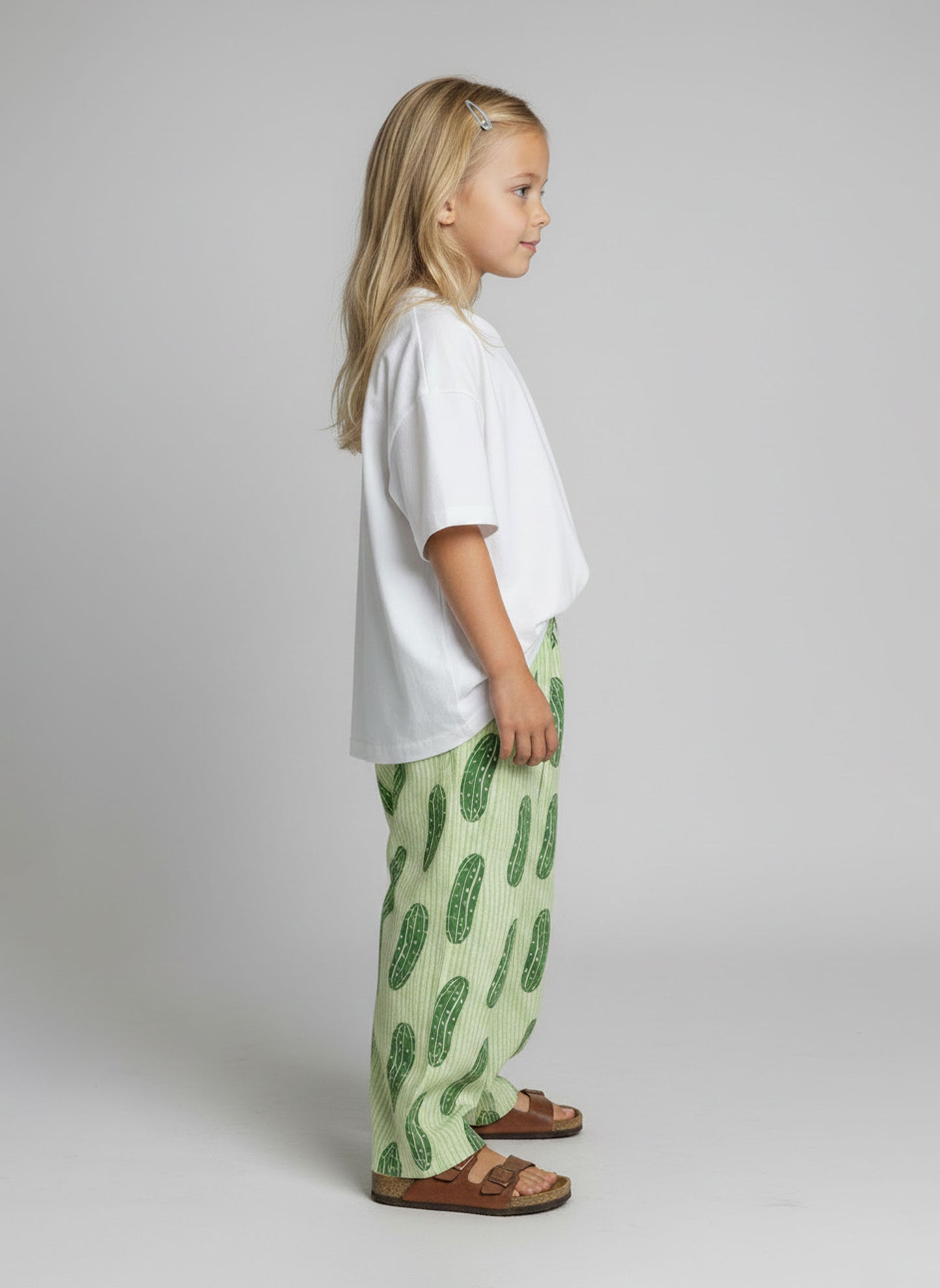 Pantalon Cornichons Vert Clair
