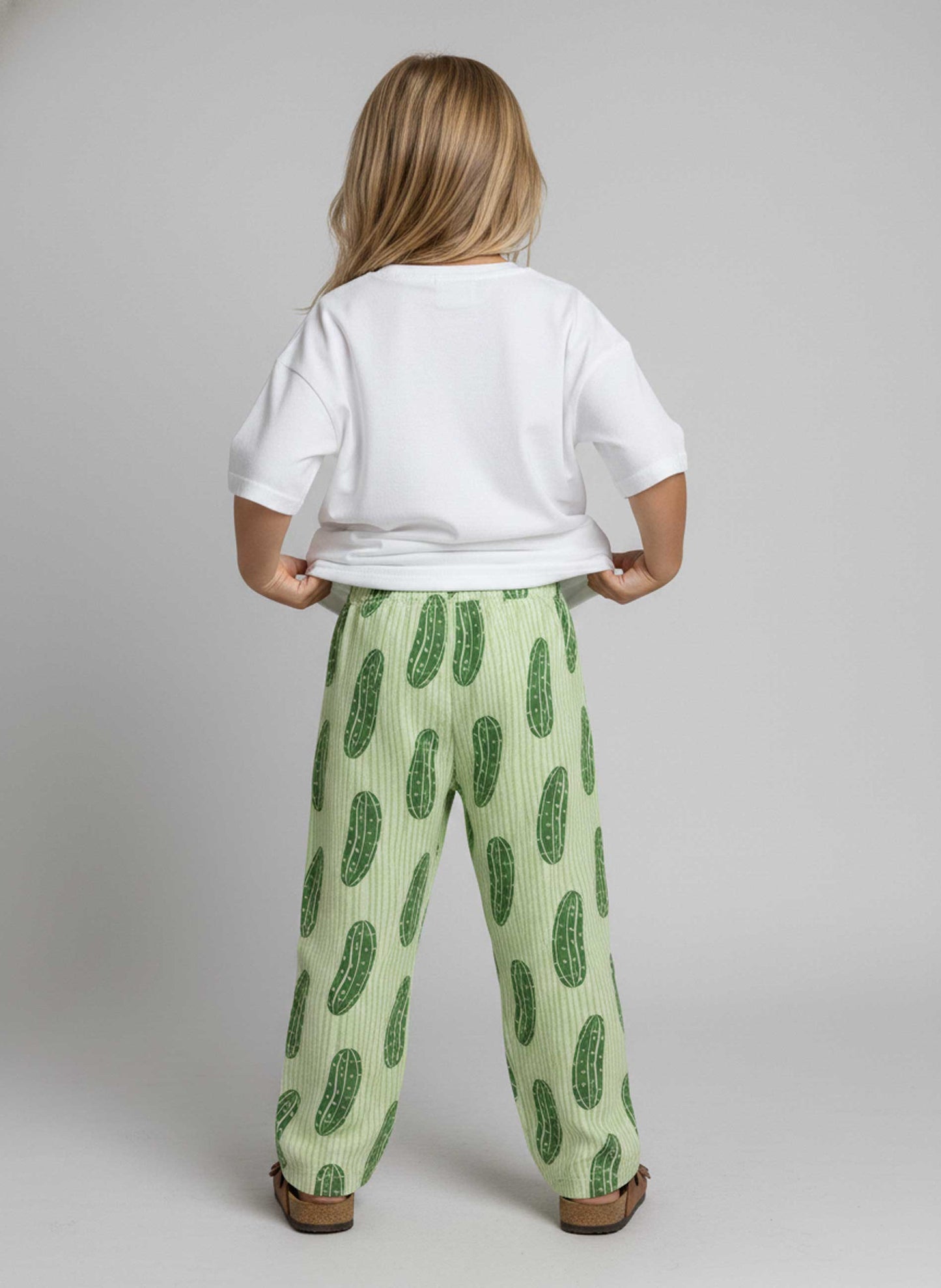 Pantalon Cornichons Vert Clair