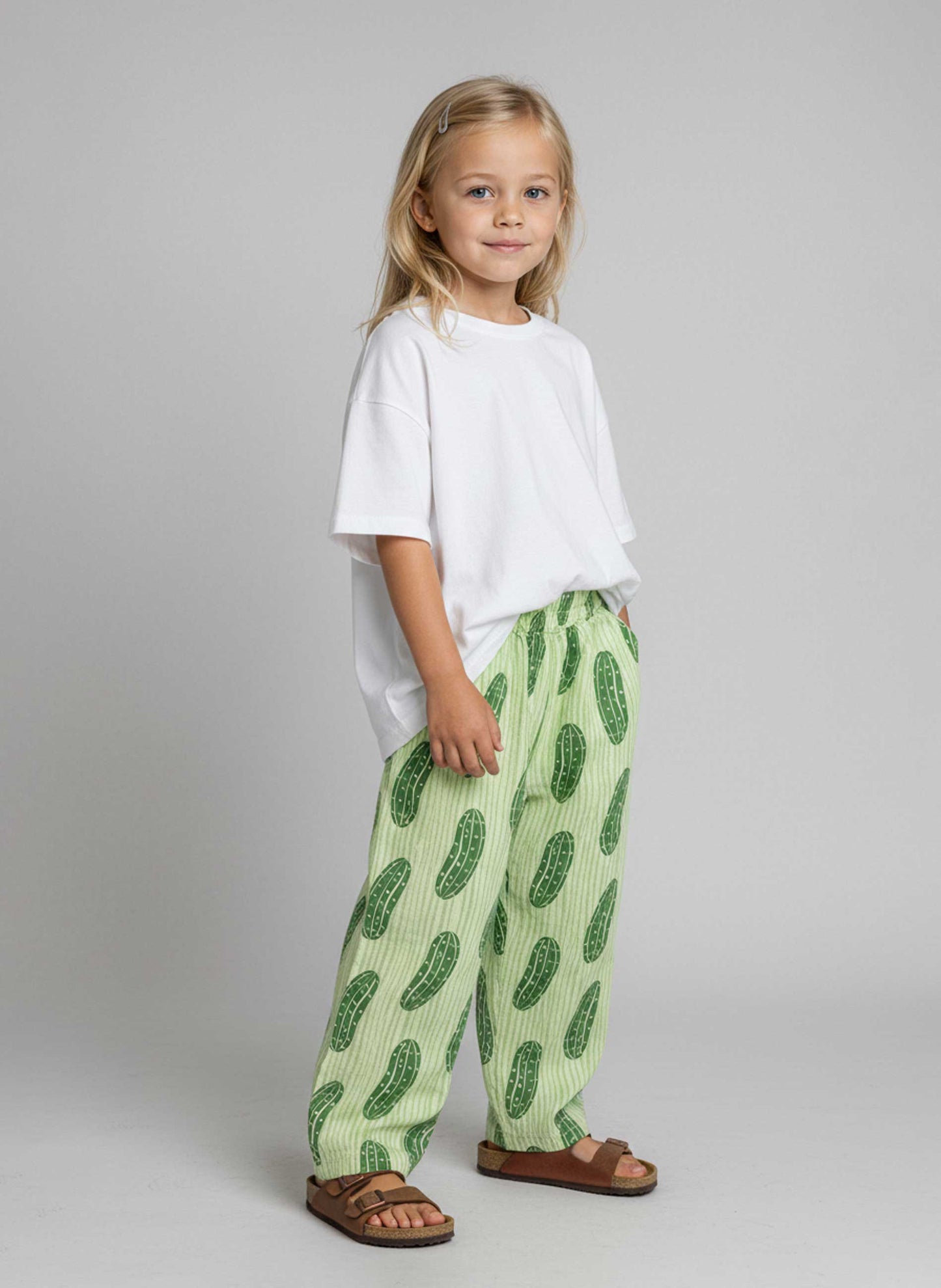 Pantalon Cornichons Vert Clair