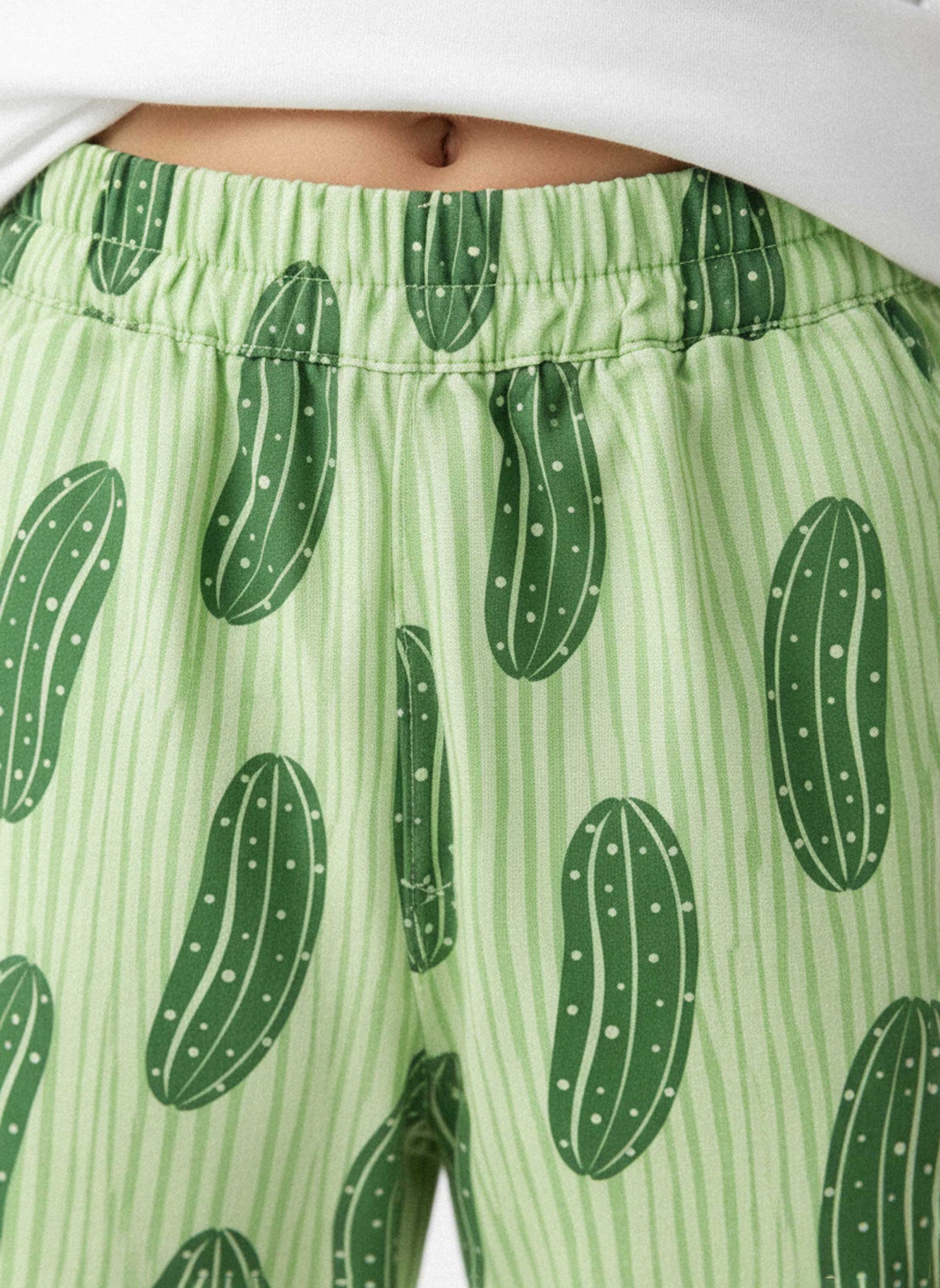 Pantalon Cornichons Vert Clair