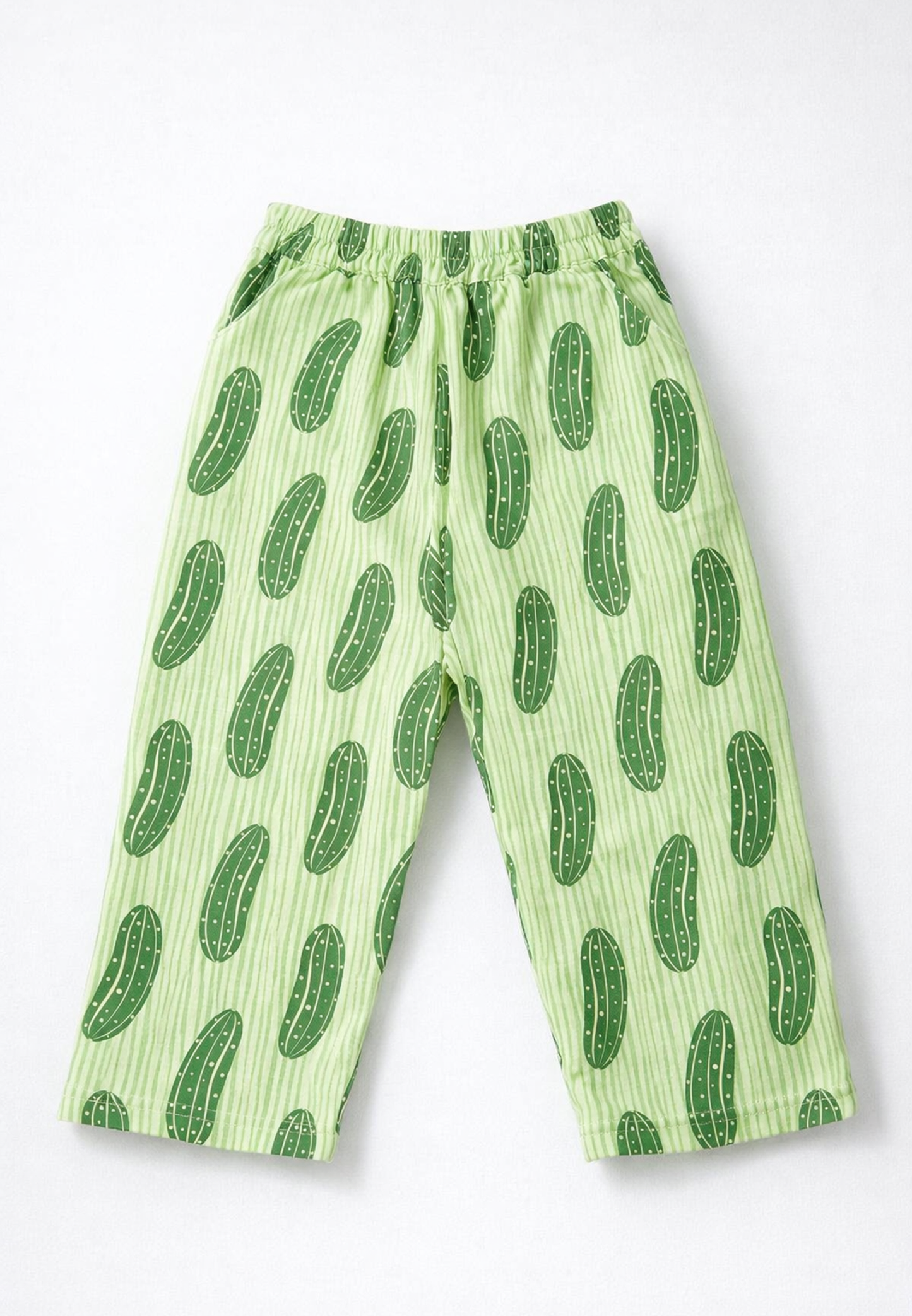 Pantalon Cornichons Vert Clair