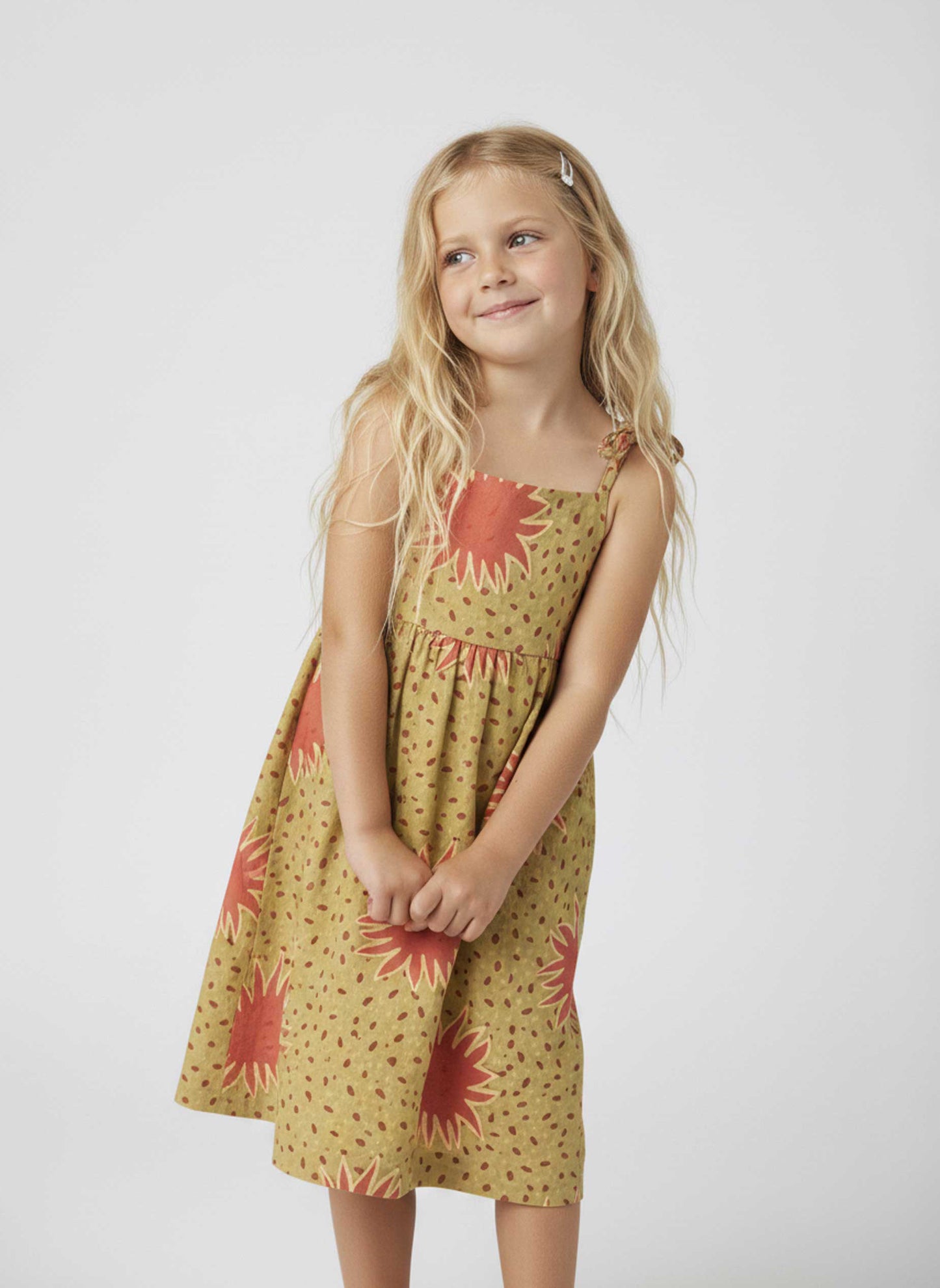 Robe Soleils Kaki Clair & Vieux Rose