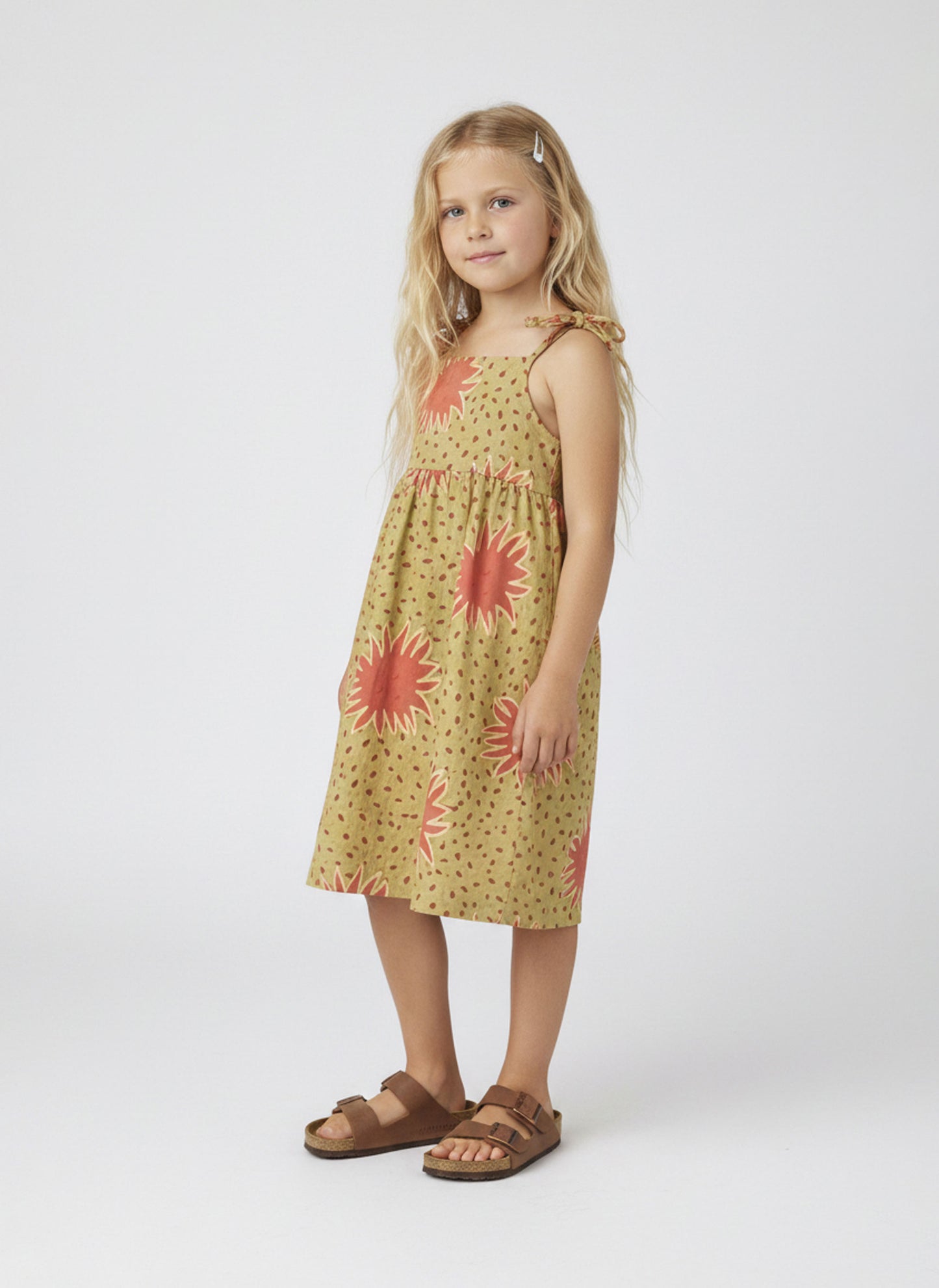 Robe Soleils Kaki Clair & Vieux Rose
