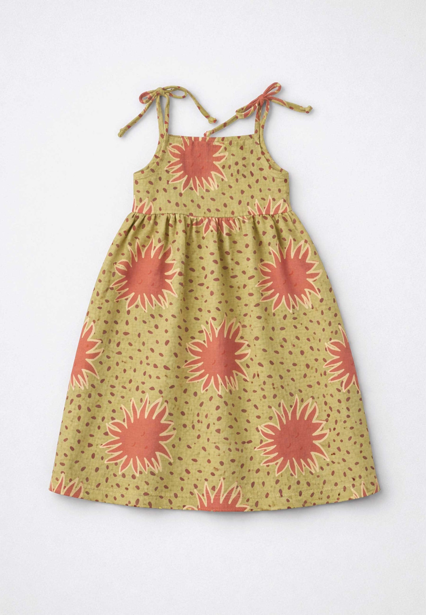 Robe Soleils Kaki Clair & Vieux Rose