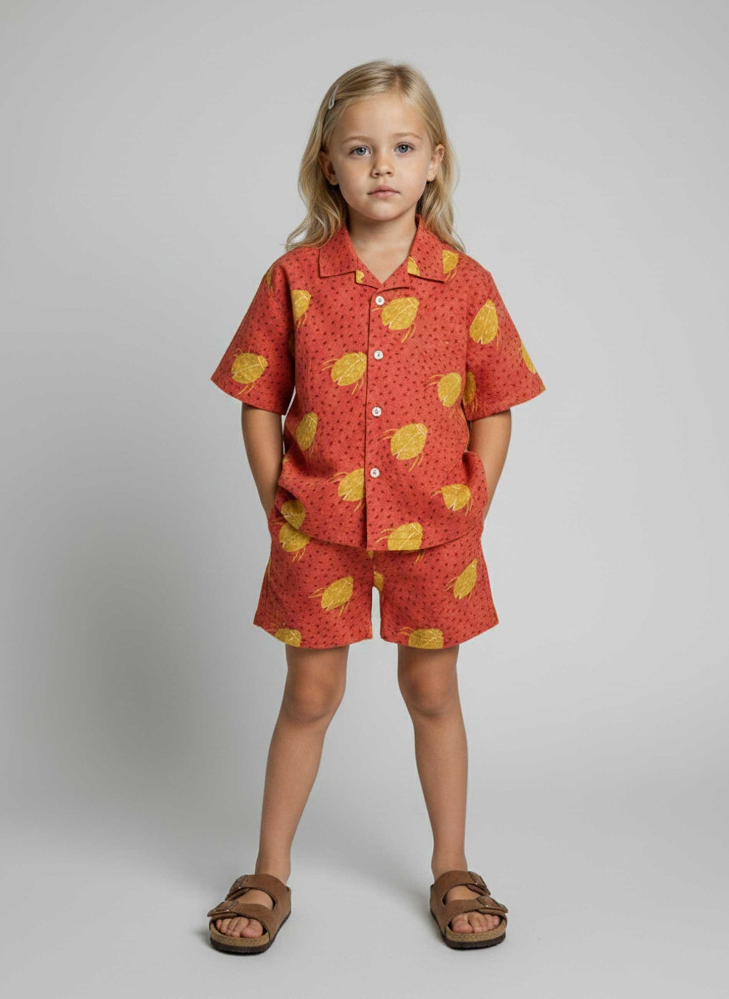 Chemise Scarabées Rouge Ocre