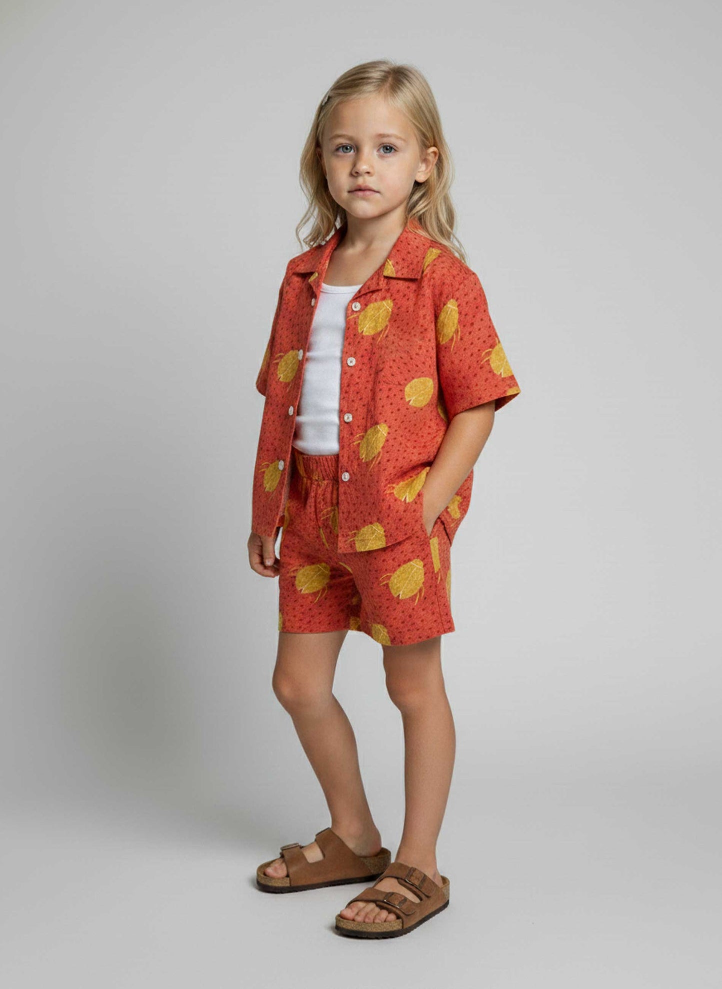 Chemise Scarabées Rouge Ocre