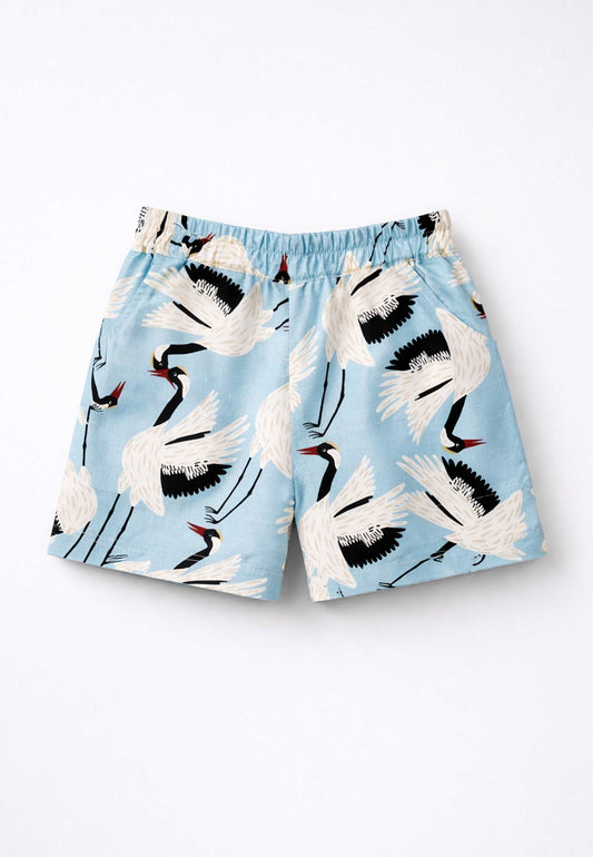 Short Cigognes Bleu Ciel